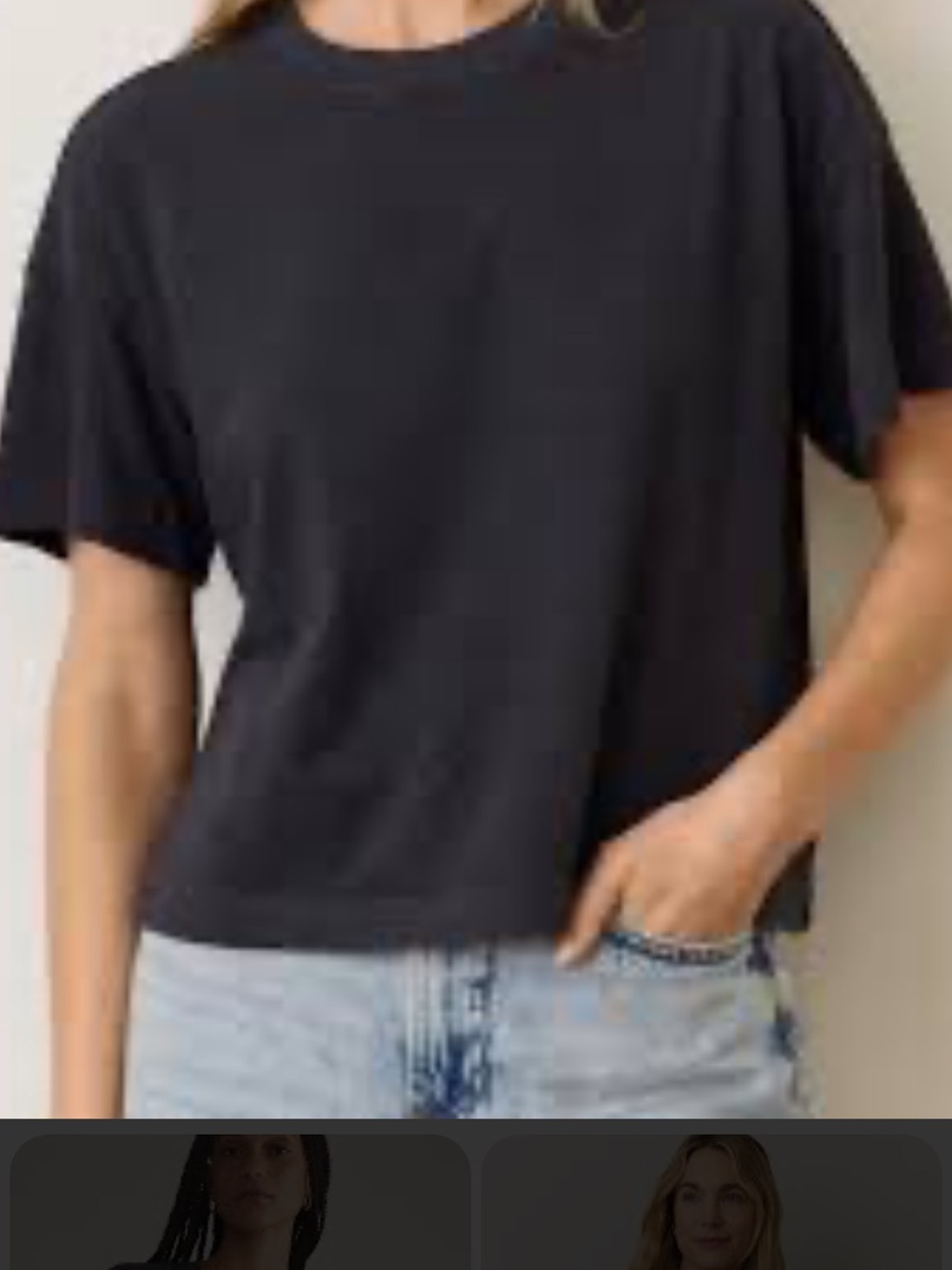 Marine layer vintage slub crop tee